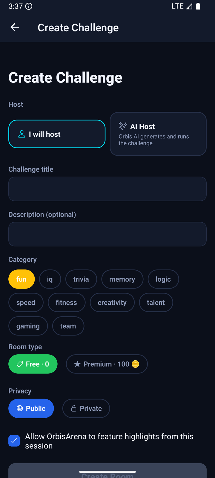 Create challenge